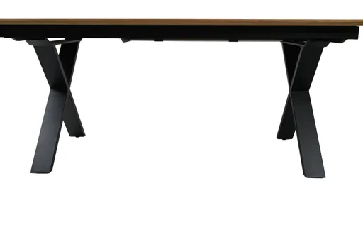 Esstisch MATTIES - ausziehbar, LB ca. 180x90 cm, Eiche Furnier, Schweizer Kante, Schwarz