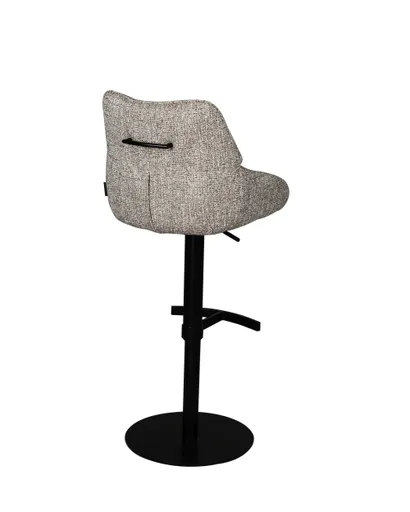 Barhocker MATTEA - drehbar, höhenverstellbar, Stoff, Braun