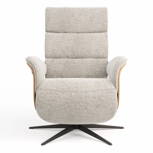 Relaxsessel Amila - Größe S, inkl. 2-motorischer Relaxfunktion und Kopfteilverstellung, Stoff, Silbergrau