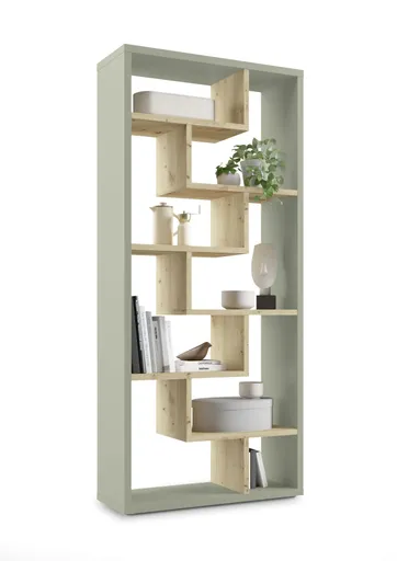 Raumteiler - B ca. 90 cm, Olivgrün, Asteiche