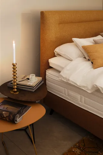 Ecktisch Fano - LBH ca. 59x50x50 cm, HPL Bronzefarben