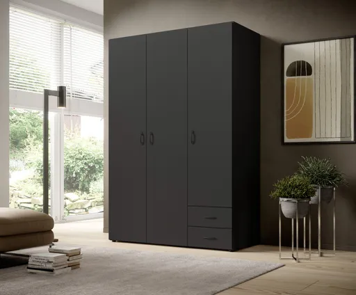 Drehtürenschrank- B ca. 120 cm, Graphit