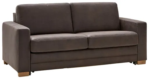 Sofa Lakeville - 2-Sitzer inkl. Schlaffunktion, Stoff, Braun