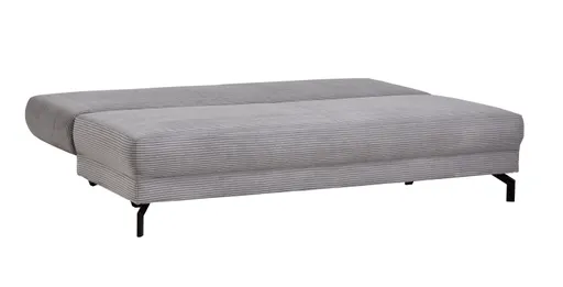 Schlafsofa Salema - 3-Sitzer mit Schlaffunktion (Liegefläche ca. 150x200cm), Stoff, Hellgrau