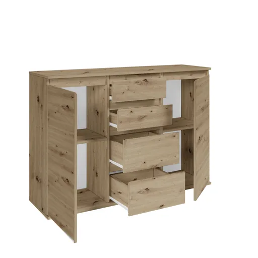 Kommode - B ca. 119 cm, Artisan Eiche Nachbildung