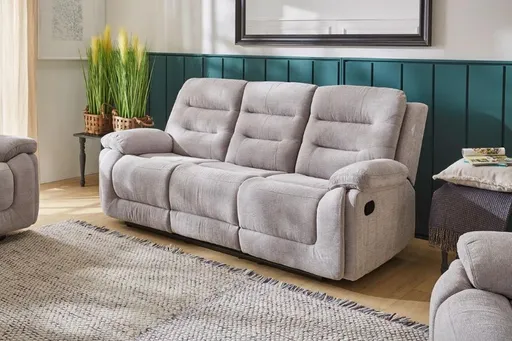 Sofa - 3-Sitzer, inkl. Relaxfunktion, Stoff, Grau