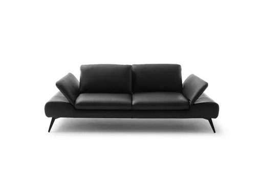 Sofa Collina - 3-Sitzer, Leder, Schwarz