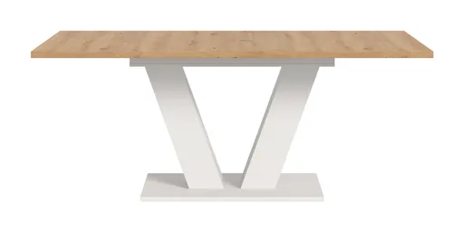 Esstisch - ausziehbar, LB ca. 150x90 cm, Artisan Eiche Nachbildung, Weiß