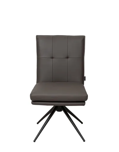 Stuhl MARCELLA - drehbar, Leder, Dunkelbraun