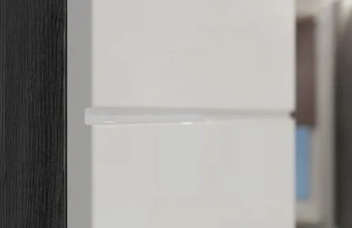 Badblock - 5-teilig, Rauchsilber, Weiß Hochglanz