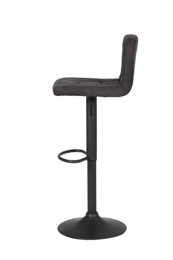 Barhocker - höhenverstellbar, Stoff, Anthrazit