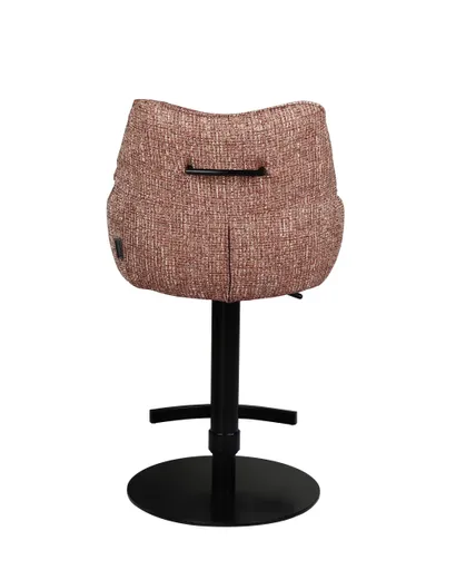 Barhocker MATTEA - drehbar, höhenverstellbar, Stoff, Bordeaux