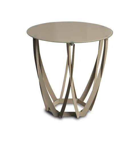 Beistelltisch - Ø/H ca. 50x50 cm, Cremeweiß