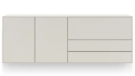 Sideboard Colore - B ca. 200 cm, Lack, Weiß