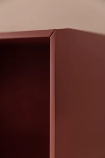 Wohnwand Colore - mit Beleuchtung, Lack, Kaschmir, Sandbeere