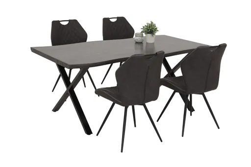 Stuhl - 360° drehbar, Kunstleder, Anthrazit