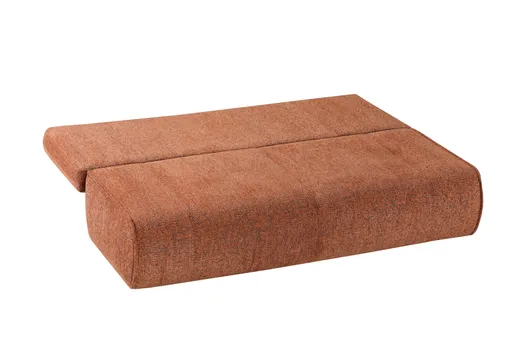 Querschläfer - Schlaffunktion mit Bettkasten, Stoff, Rotbraun