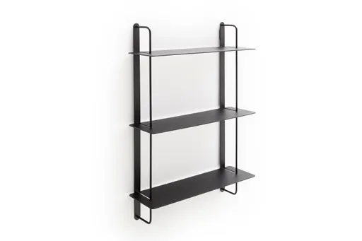 Wandregal Dagny - BHT ca. 60x85x18 cm, Metall, Schwarz