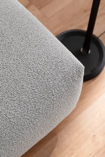 Ecksofa Motone - 2,5-Sitzer mit Ecke rechts, Stoff, Hellgrau