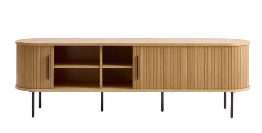 TV-Lowboard - B ca. 180 cm, Eiche Furnier, Natur