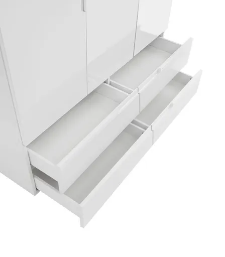 Kleiderschrank - B ca. 126 cm, Weiß