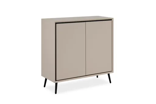 Kommode - B ca. 90 cm, Sand, Schwarz