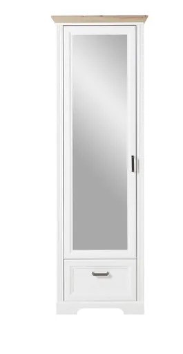 Garderobenschrank - B ca. 65 cm, Weiß, Artisan Eiche Nachbildung