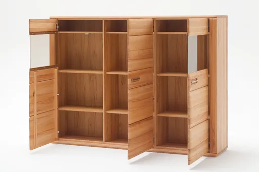 Highboard - mit Beleuchtung, Kernbuche teilmassiv