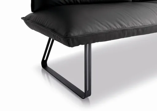 Polsterbank - B ca. 198 cm, 3-Sitzer, Leder, Lava