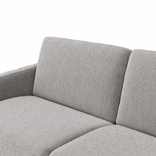 Sofa Nuoro - 2,5-Sitzer inkl. Schlaffunktion, Armlehne mit Kufe, Stoff, Grau