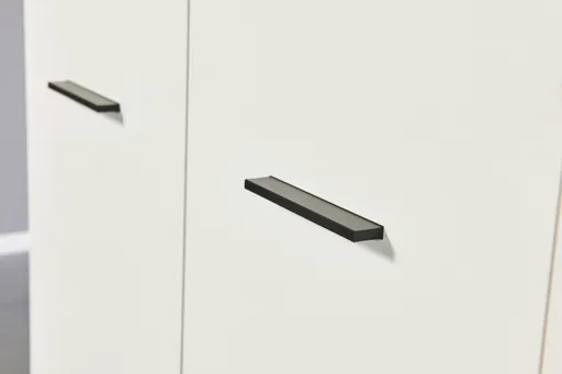 Schuhschrank - B ca. 90 cm, Artisan Eiche Nachbildung, Weiß