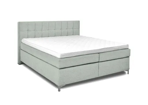 Boxspringbett HINDA- Liegefläche ca. 180x200 cm, Stoff, Hellgrün, TFK H3/TFK H3