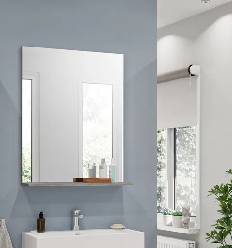 Spiegel - LB ca. 60x79 cm, Rauchsilber