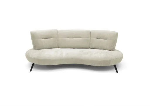 Nierensofa PACEY - 3-Sitzer, Stoff, Natur
