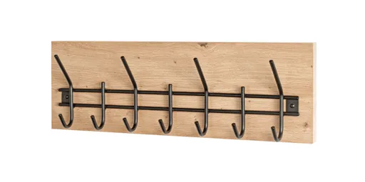 Wandgarderobe - B ca. 60 cm, Eiche Nachbildung