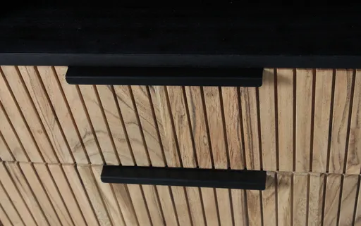 Highboard - mit Beleuchtung, B ca. 118 cm, Akazie massiv