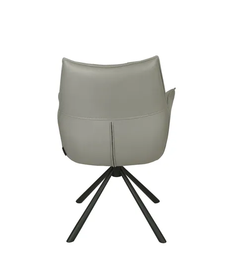 Armlehnstuhl MAKANA - drehbar, Stoff, Hellgrau