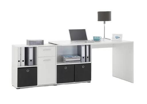 Schreibtisch- LB ca. 136x67 cm, Weiß