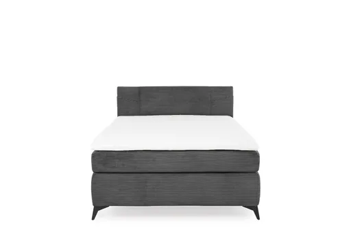 Boxspringbett JODIE- Ligefläche ca. 140x200 cm, Stoff, Grau