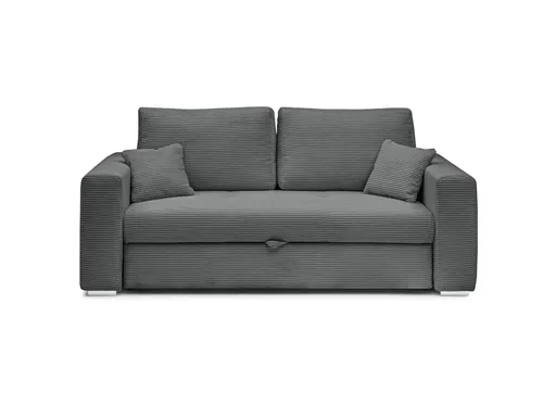 Sofa JORDEN 2 - 2,5-Sitzer inkl. Schlaffunktion mit Bettkasten, Stoff, Grau
