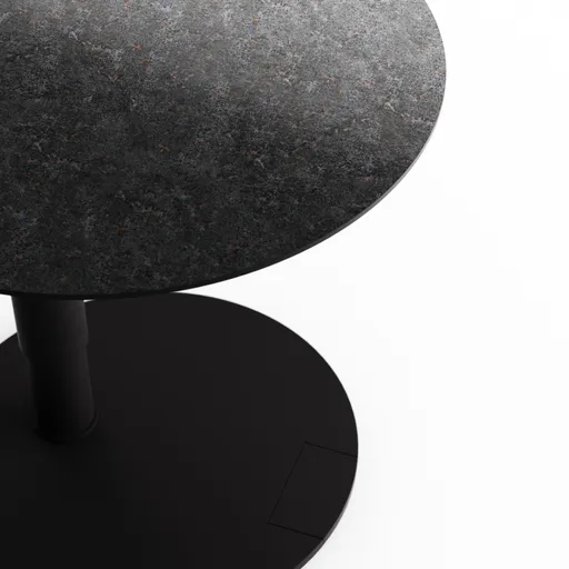 Beistelltisch Camas - LBH ca. 50x50x48 cm, Keramik schwarz