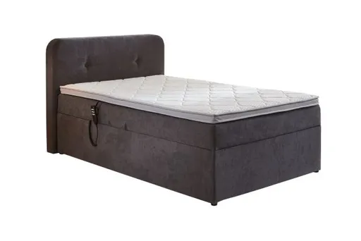 Boxbett - Liegefläche ca. 120x200 cm, Stoff, Grau