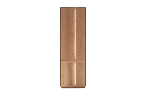 Schrank Due Viso - inkl. Beleuchtung, BHT ca. 63x200x40 cm, Wildeiche massiv, geölt