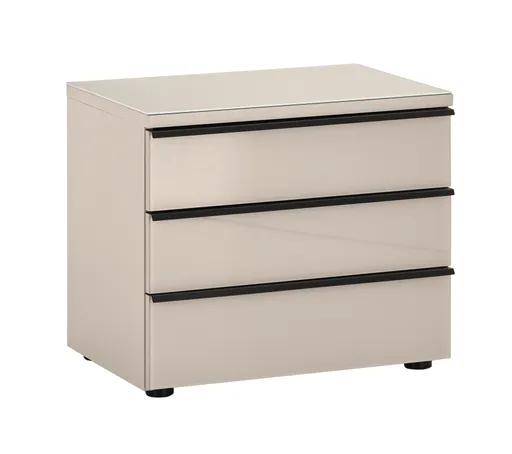 Nachtkonsole - mit 3 Schubkästen, Sandglas, Sand Dekor