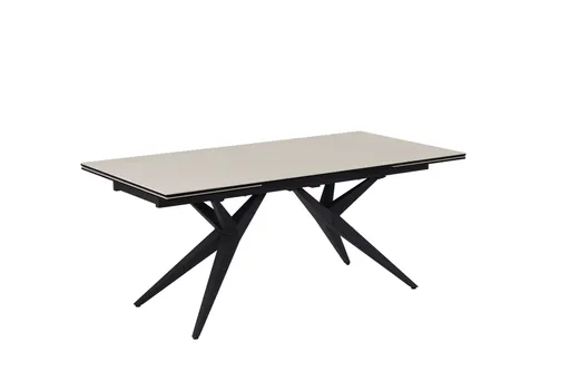 Esstisch MICHELA - ausziehbar, LB ca. 180x95 cm, Glaskeramik, Travertin farbig