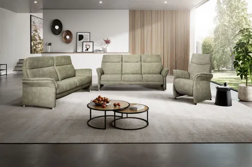Sofa Bogota - 2,5-Sitzer, Stoff, Schlammgrün