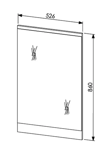 Spiegel - LB ca. 86x53 cm, Riva Eiche Nachbildung