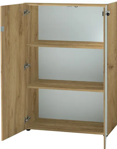 Aktenschrank GWEN - B ca. 80 cm, Eiche Nachbildung, Weiß