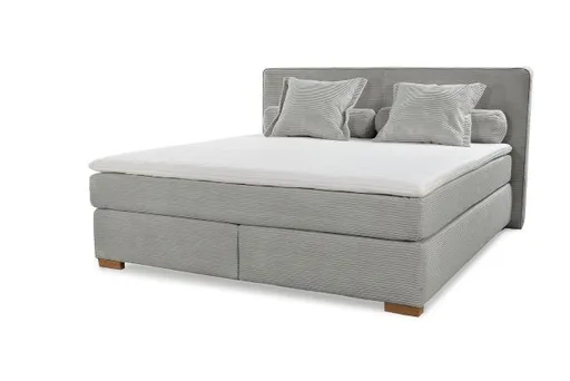 Boxspringbett- Liegefläche ca. 180x200 cm, Stoff, Beige