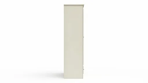Drehtürenschrank Norwick - BHT ca. 193x224x61 cm, Fichte massiv, weiß, 4-türig, mit 2 Außenschubladen